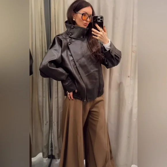 ZARA VOLUME WIDE LEG PANTS ZW COLLECTION